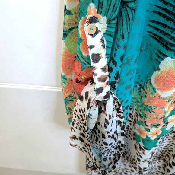 Soft Surrounding's Vibrant Floral and Animal Print Tunic - Picture 4 of 6